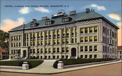 Central Classical High School Building Manchester, NH Postcard Postcard