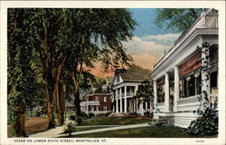 Scene on Lower State Street Montpelier, VT Postcard Postcard