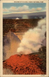 Volcano of Kilauea, Hawaii National Park Hawai‘i Volcanoes National Park Postcard Postcard