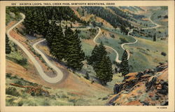 Hairpin Loops, Trail Creek Pass Sawtooth Mountains, ID Postcard Postcard