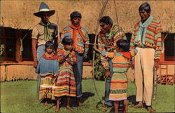 First Lesson, the Seminole Indians, Florida Native Americana Postcard Postcard