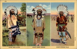 Chief Red Cloud, Chief Dewey Beard, Chief Strong Talk Postcard