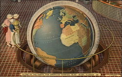 Globe of the Earth, Pan American Terminal Bldg Postcard