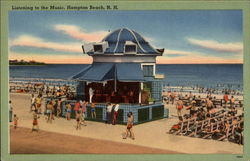 Listening to the Music Hampton Beach, NH Postcard Postcard