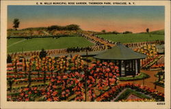 E. M. Mills Municipal Rose Garden, Thornden Park Syracuse, NY Postcard Postcard