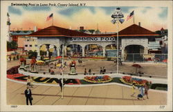 Swimming Pool in Luna Park Postcard