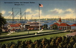 Government Landing and Newport Harbor Postcard