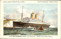 T. S. S. Rotterdam, Holland-American Line Postcard