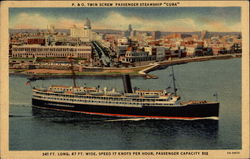 "Cuba" P. & O. Twin Screw Passenger Steamship Steamers Postcard Postcard