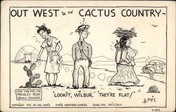 Out West in th' Cactus Country (cartoon) Postcard