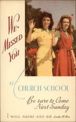 We Missed You at Church School Religious Postcard Postcard