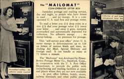 The "Mailomat" coin-operated letter box Postal Postcard Postcard