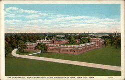 The Quadrangle, Men's Dormitory, State University of Iowa Iowa City, IA Postcard Postcard