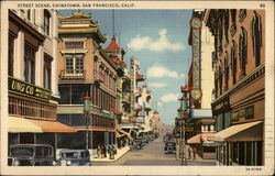 Street Scene, Chinatown San Francisco, CA Postcard Postcard