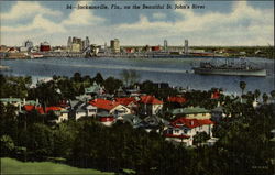 On the Beautiful St. John's River Jacksonville, FL Postcard Postcard