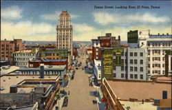 Texas Street Looking East El Paso, TX Postcard Postcard