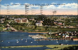 Universiyt of Washington and Seattle yacht Club Postcard