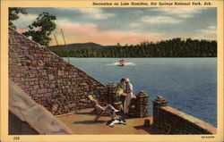 Recreation on Lake Hamilton Hot Springs National Park, AR Postcard Postcard