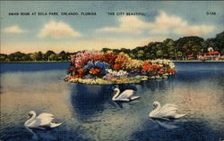 Swan Rock at Eola Park Orlando, FL Postcard Postcard