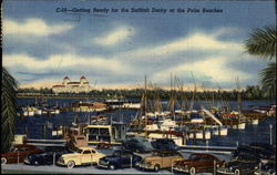 Getting Ready for the Sailfish Derby at the Palm Beaches Florida Postcard Postcard