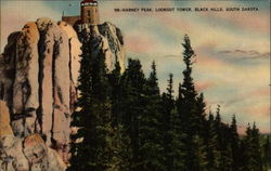 Harney Peak, Lookout Tower Black Hills, SD Postcard Postcard