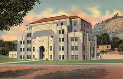 Art work of the Colfax County Court House Postcard