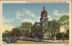 Court House and Commercial Club Building Postcard