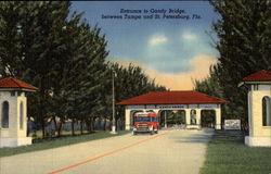 Entrance to Gandy Bridge St. Petersburg, FL Postcard Postcard