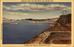 Lakeview Point and Lake Mead near Boulder Dam Postcard