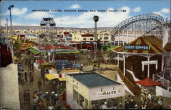 Amusement Center, Mission Beach San Diego, CA Postcard Postcard