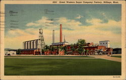 Great Western Sugar Company Factory Billings, MT Postcard Postcard