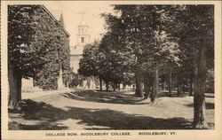 College Row, Middlebury College Postcard