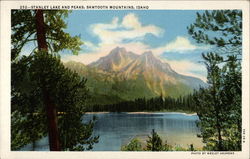 Stanley Lake and Peaks Postcard