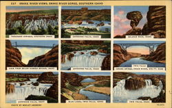 Snake River views, Snake River Gorge, Southern Idaho Postcard Postcard