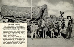 Orville Ewing and his Touring Menagerie Pritchett, CO Postcard Postcard