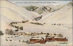 Sun Valley Lodge and Challenger Inn Idaho Postcard Postcard