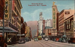 Granville Street B. C, Canada Misc. Canada Postcard Postcard