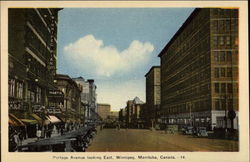 Portage Avenue Looking East Postcard