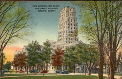 View Showing Eadst Block Parliment Buidings Toronto, ON Canada Ontario Postcard Postcard