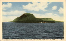 Thunder Cape, the Sleeping Giant Port Arthur and Fort William, ON Canada Ontario Postcard Postcard