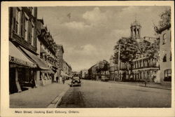 Main Street looking East Postcard