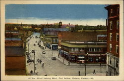 Arthur Street Looking West Port Arthur, ON Canada Ontario Postcard Postcard