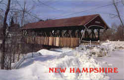 Mechanic Street Covered Bridge Lancaster, NH Postcard Postcard