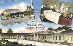 Colonial Motel and Restaurant, U.S. Route 11- 4 miles North Hagerstown, MD Postcard Postcard