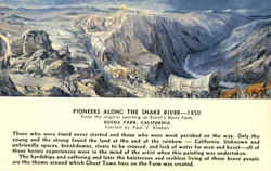 Pioneers Along the Snake River, Knott's Berry Farm Postcard