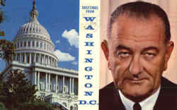 The Capitol Building/Lyndon B. Johnson Postcard