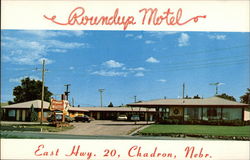 Roundup Motel - East Highway 20 Postcard