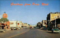 Main Street Looking East Price, UT Postcard Postcard