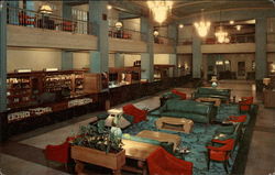 Lobby of Hotel Texas Postcard