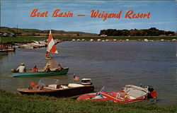 Boat Basin - Weigand Resort Postcard